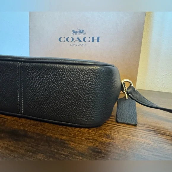 NWT Coach Jamie Black Leather Camera Crossbody bag - Picture 9 of 11